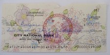 LIZA MINNELLI SIGNED CHECK TO BULGARI 12-30-75 * RARE IN THIS FORM *