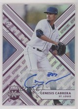 2018 Panini Elite Extra Edition Aspirations Purple /100 Genesis Cabrera Auto 0t2