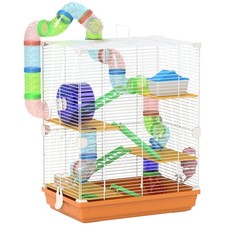 Hamster Habitat Rat Gerbil Cage With Portable Carry Handle Water Bottle Wheel