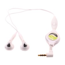 Retractable Earphones Headphones Hands-free Headset 3.5mm w Mic for Cell Phones