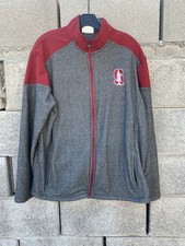 Stanford University Cardinal Men's Large Champion Heather Gray Full Zip Jacket