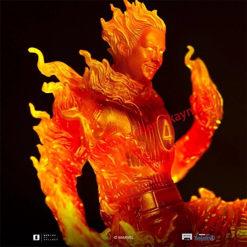 Iron Studios MARCAS203325-10 Fantastic Four 1/10 Scale Human Torch Model Statue - Picture 8 of 13