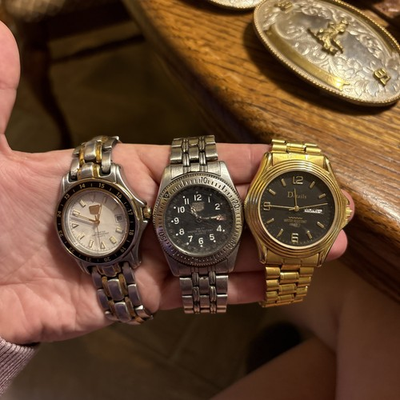 #ad 3 Vintage Watch Bundle Elginamp; Details 1 Scratched Face No Info AS IS $100.00