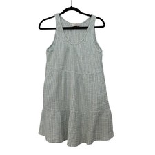 Universal Thread Mini Sundress Light Green Striped Scoop Neck Pockets Women's XL