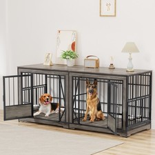 86.2" Dog Crate Furniture , Dog Kennel Indoor as TV Stand for TVs Up to 85 Inch