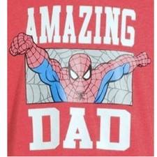 FATHER'S DAY Men's size M(38-40) TEE-SHIRT Red SPIDERMAN 