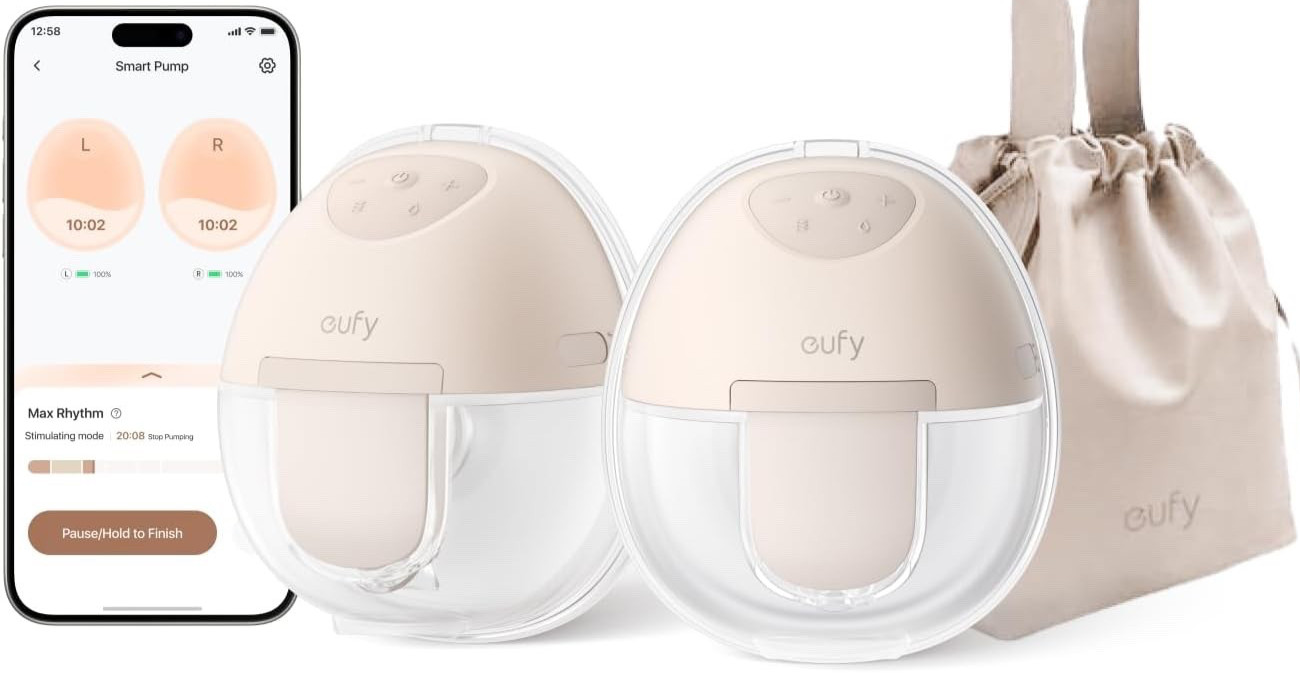 eufy Security Wearable Breast Pump E10 Electric Hands-Free Breast Pump with App