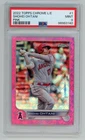 2022 TOPPS CHROME LOGOFRACTOR #1 SHOHEI OHTANI /199 PINK PSA 9 MINT ANGELS MVP