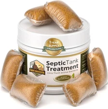 Flushable Septic Treatment Packets Monthly Maintenance Natural Bacteria 12 Count