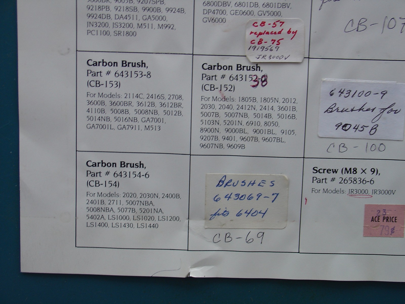 Vtg Makita Power Tools Service Parts Kit in Metal Case Carbon Brush Switch