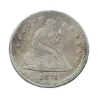 1876 S SEATED LIBERTY QUARTER #6140