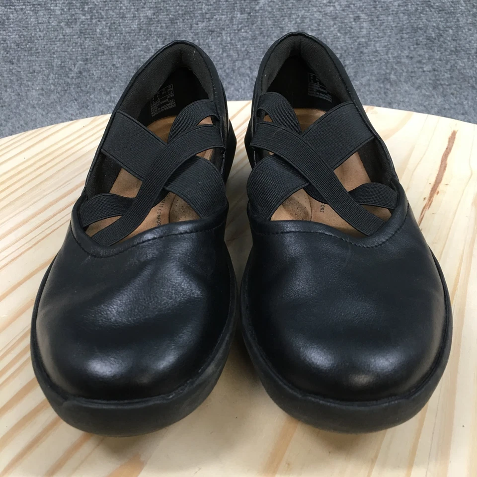 Clarks Shoes Womens 8.5 M Kayleigh Cove Casual Slip Ons Mary Jane Black Leather - Image 4 of 4