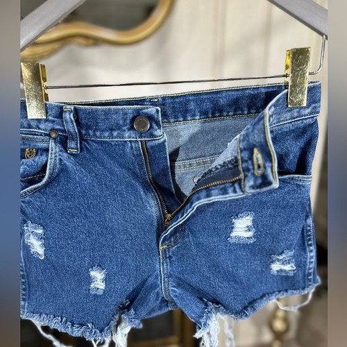 Wrangler Youth Distressed High Rise Cutoff Denim Shorts 27” Waist - Picture 3 of 8