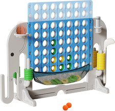 Giant 4 in a Row Connect Game, Adjustable Height 2.6FT-4.3FT Jumbo 4-To-Score