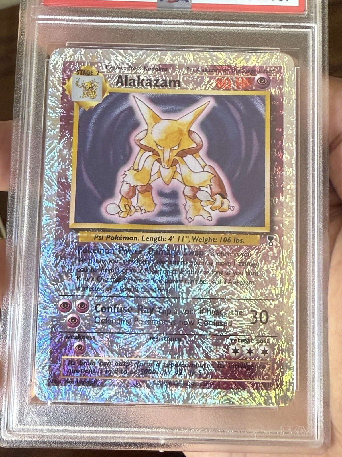 Low Pop Pokémon Alakazam 1/110 Legendary Collection Reverse Holo Rare PSA 9 2002