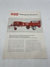 Fahr Stalldungstreuer WE 302/3 S Prospekt Broschüre Landwirtschaft Sammler Alt