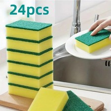 24x Catering Sponge Scourers Professional Kitchen Washing Up Scouring Pads Bulk