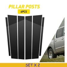 12x Window Pillar Post Glossy Black For 2004-2015 Nissan Titan Crew Cab Pre-cut 12x Window Pillar Post Glossy Black For 2004-2015 Nissan Titan Crew Cab Pre-cut