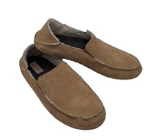 Olukai Nohea Women  s US 10 EUR 40 Tan Brown Leather Moccasin Slipper 20269-3434