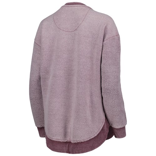 Damen Pressbox weinrot Virginia Tech Hokies Ponchoville Pullover Sweatshirt - Bild 3 von 4