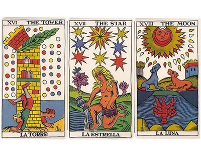 Fournier Spanish Tarot Espanol Telling 78 Colored Cards Deck