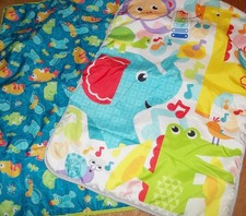 2 Baby Diaper Changing Pads Reusable padded 27" x 19" fun animal patterns