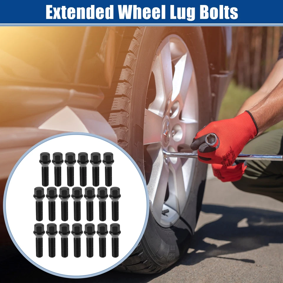 20 pernos de rueda extendidos M14x1.5 asiento cónico vástago de 45 mm para BMW X3 E83 Foto 2 de 4