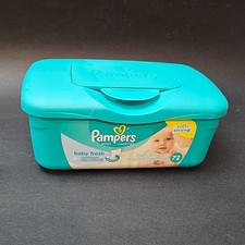 Empty Pampers Wipes Pop Up Plastic Dispenser Baby - Container Only Discontinued