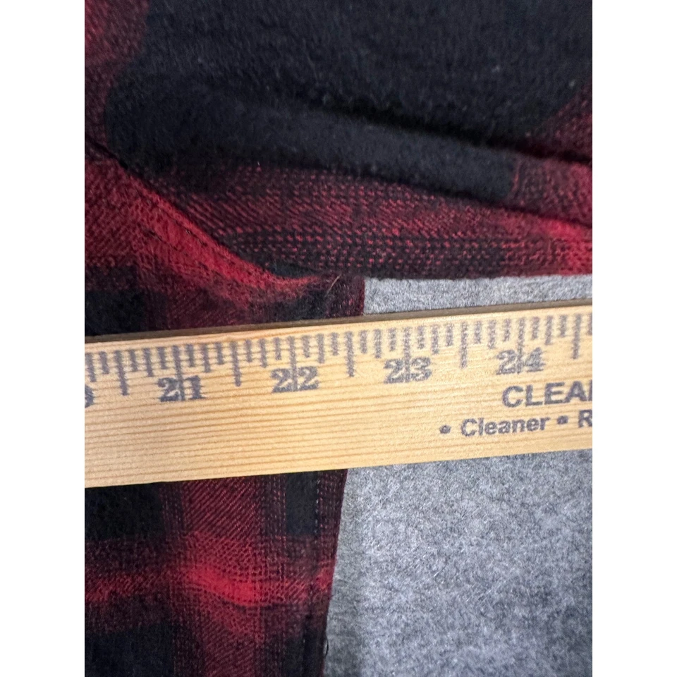 Camisa de franela Route 66 para hombre L roja negra a cuadros manga larga occidental Foto 3 de 4