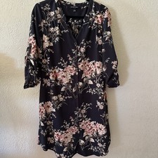 41Hawthorn Women's blue/grey Floral Shirt Dress Size L