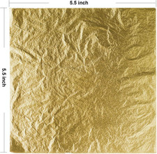 600 PCS 5.5 x 5.5 Inch Gold Leaf for Resin Arts, Gold Leaf Foil Paper Sheets ...