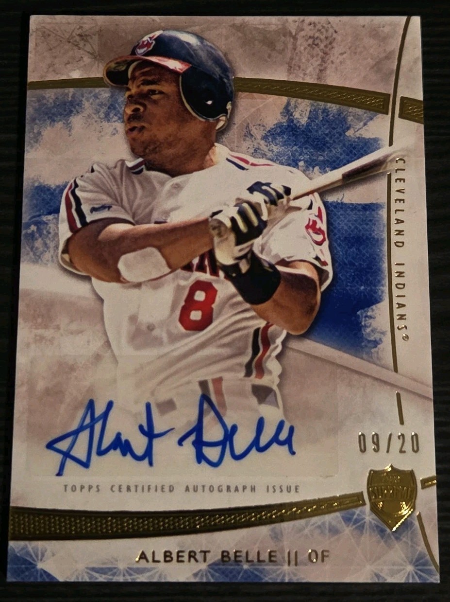 2014 Topps Supreme Albert Belle Blue Auto Autograph #/20 Indians