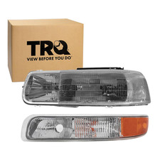Trq 2 Piece Driver Side Headlight Parking Light Assembly Set Compatible