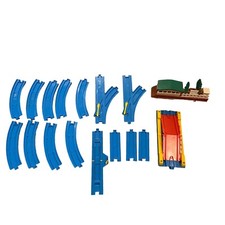 Tomy Thomas the Train Trackmaster Blue Plastic Tracks Lot 17 Pc Wellsworth