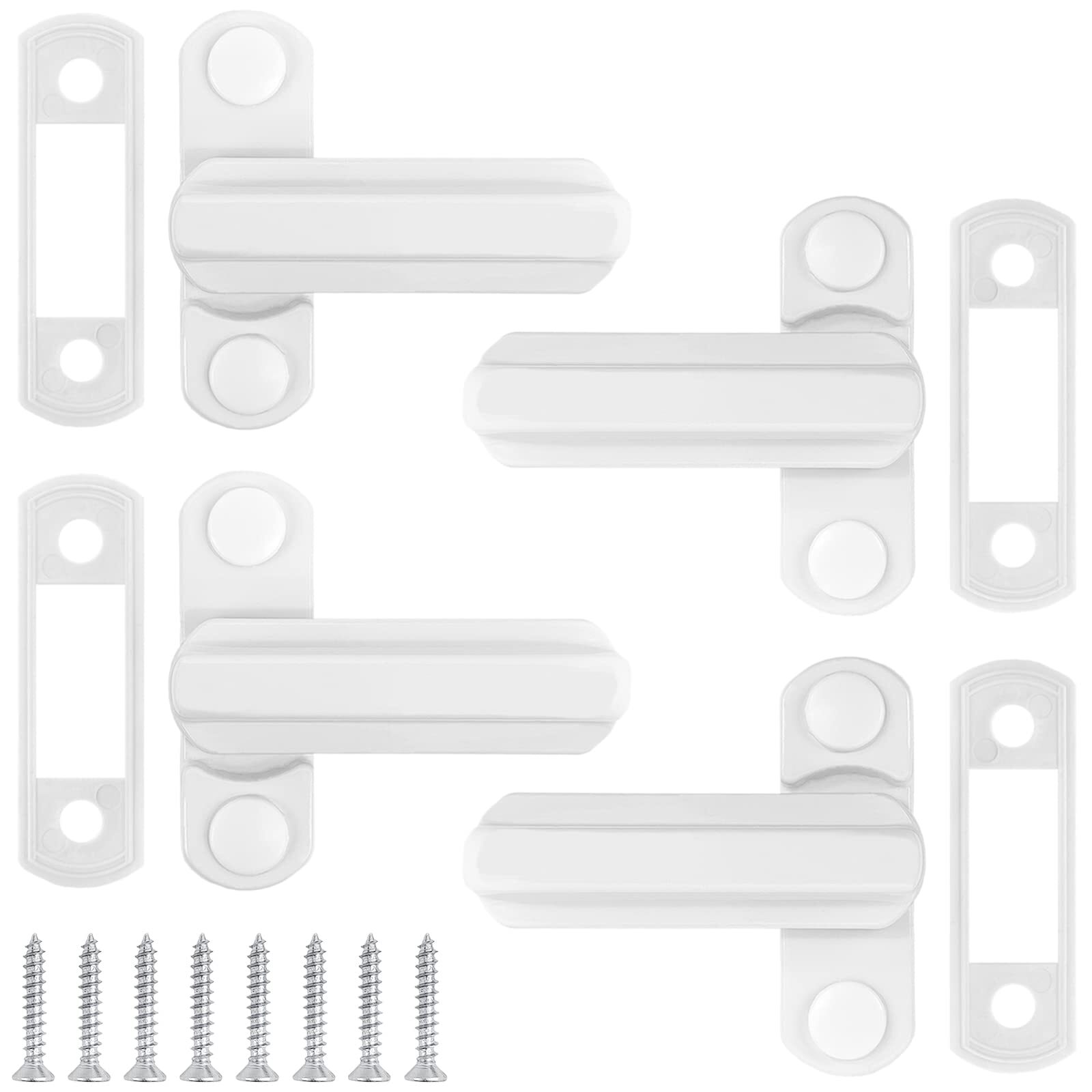 4 Pezzi Chiusura di Sicurezza per Porta Finestra, Window Sash Jammers in (p9K)