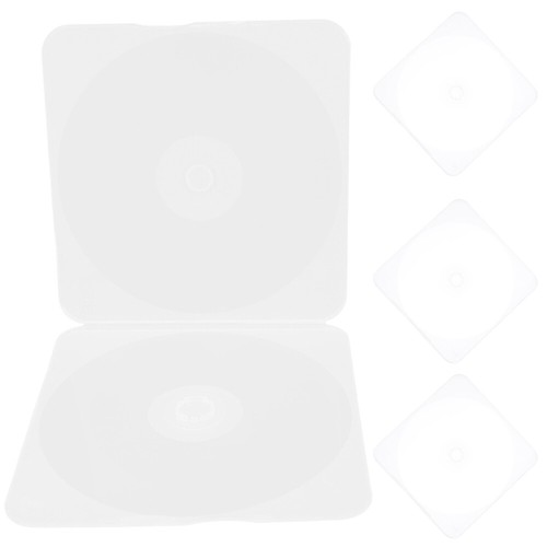 4pcs Plastic CD Case Transparent DVD Storage Case CD Holder CD Storage Holder - Afbeelding 8 van 12