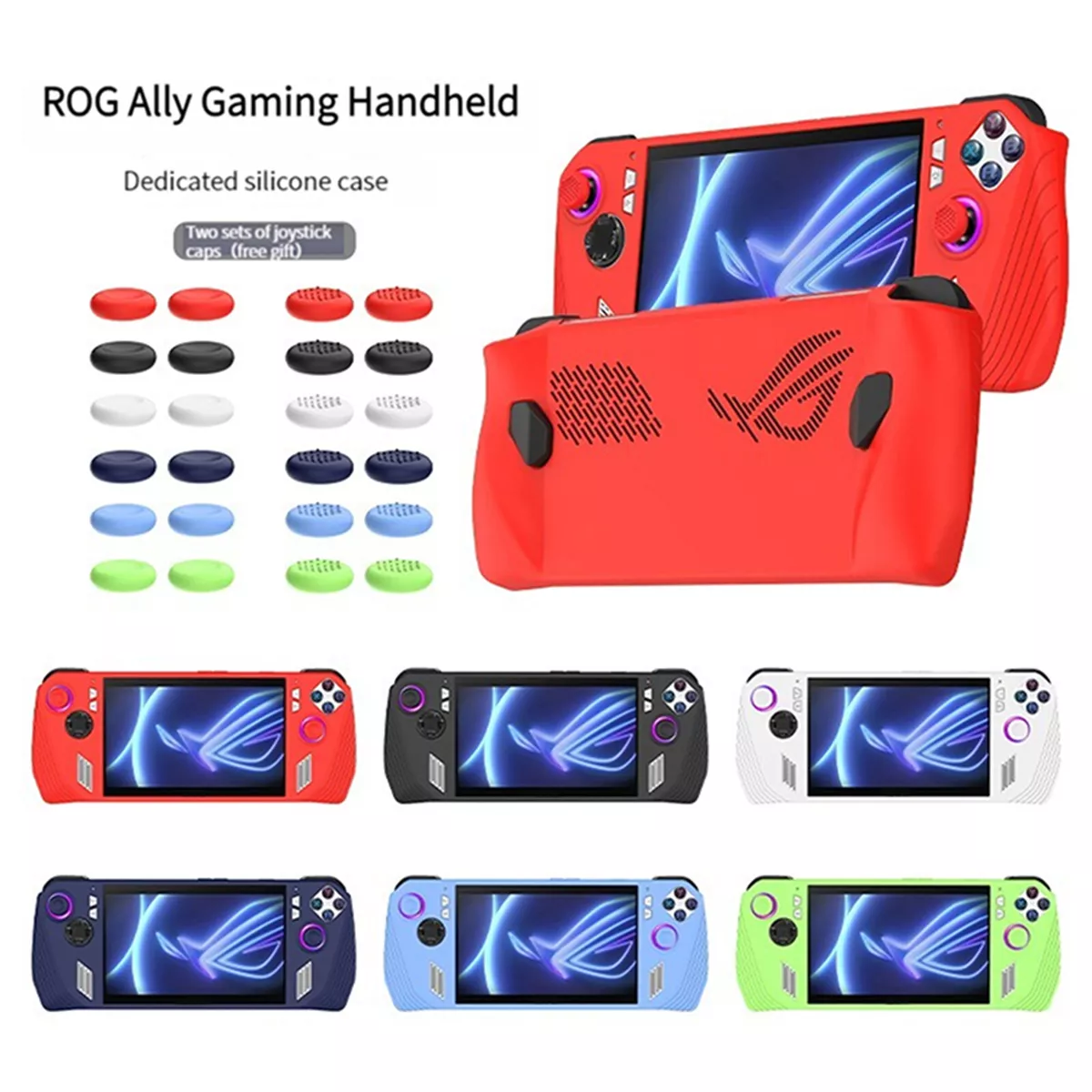 Silicone Protective Case+Button Cap Kits For ASUS ROG Ally Handheld Game  Console