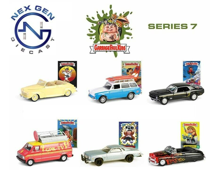 GARBAGEPAILKIDS GREENLIGHT ミニカー Greenlight Convertible Deluxe Super Ford 1947 Kids Pail Garbage ミニカー