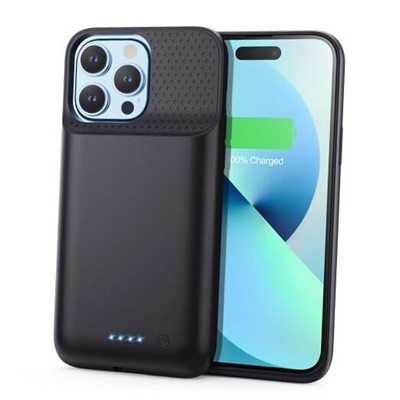 Battery Charging Case for iPhone 12Pro Max/13Pro Max/14Pro Max/14Plus Black