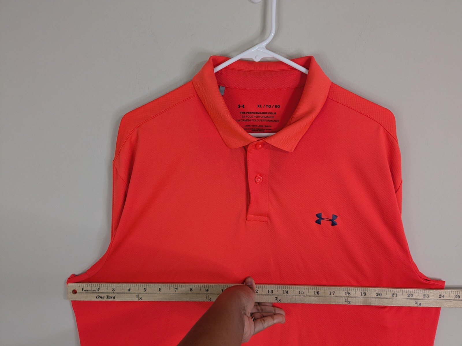 Under Armour The Performance Polo Shirt Men's Extra Large Orange Short Sleeve thumbnail 6