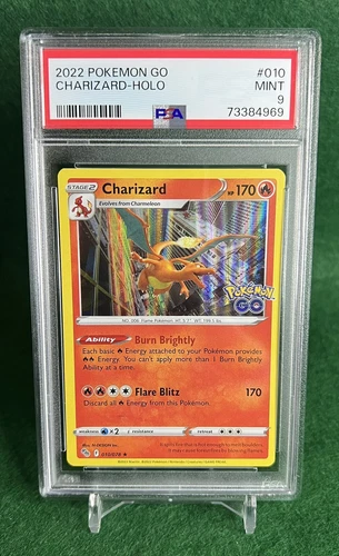 Pokémon TCG Charizard Pokemon GO 010/078 Holo Rare PSA MINT 9