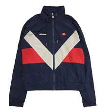 Ellesse Navy Blue Red Zipped Sports Jacket Uk Women's Size 8 Cc687