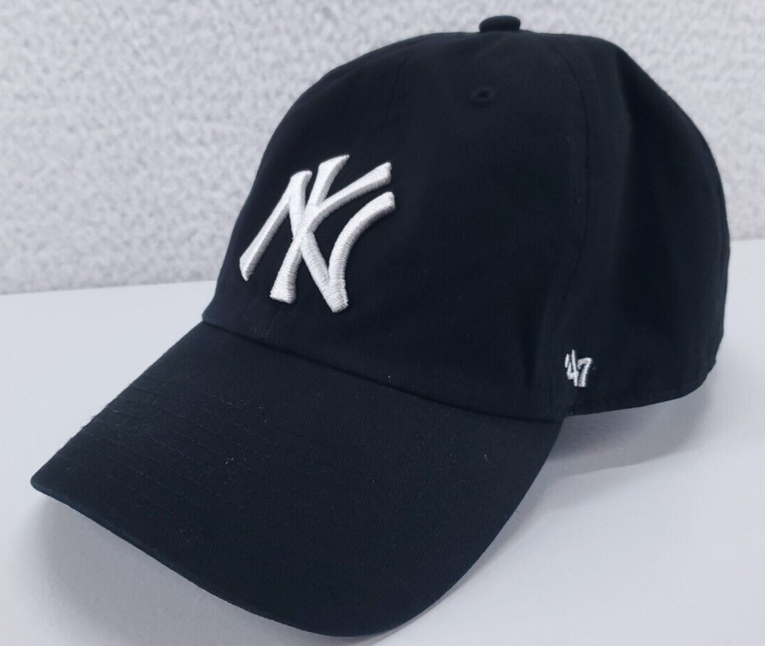 New York Yankees 47 Brand Black Adjustable Baseball Hat OSFA New York Yankees 47 Brand Black Adjustable Baseball Hat OSFA