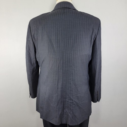 Manteau de sport homme Brooks Brothers 346 deux boutons gris rayé bleuté Madison 43R - Photo 10/15