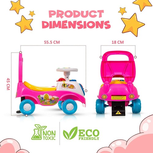 Kids Ride On and Push Along Buggy Car First Steps Toddler Walker Learning Toy - Picture 16 of 22