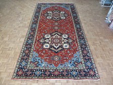 8'1 x 15'9 Hand Knotted Rust Orange Antiqued Serapi Oriental Rug G8030