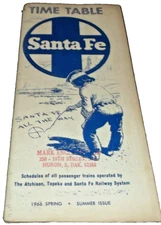 SPRING SUMMER 1966 ATSF SANTA FE SYSTEM PASSENGER TRAINS PUBLIC TIMETABLE