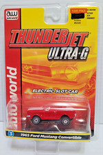 AUTO WORLD THUNDERJET ULTRA G 1965 FORD MUSTANG CONVERTIBLE HO SLOT CAR MIP