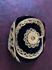 Vintage Embellished Black Velvet Hat