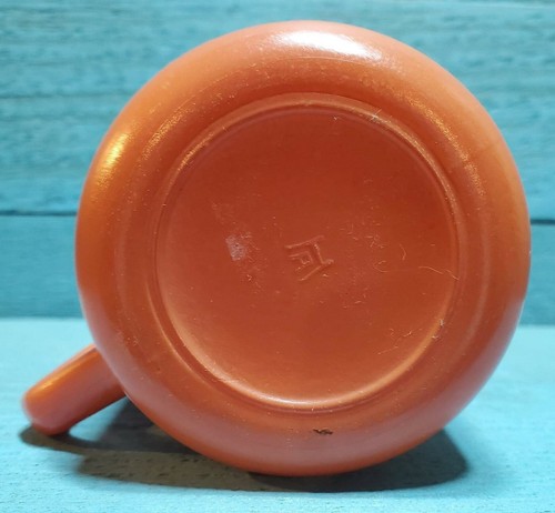 Vintage Hazel Atlas Burnt Orange Milchglas 3,5" x 2,75" x 3" 6 Unzen Becher KOSTENLOSER VERSAND - Bild 7 von 7